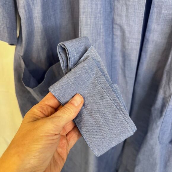 Imperial Classics Belted Robe Solid Blue Size OS Cotton Blend Lounge Wear - Picture 6 of 10